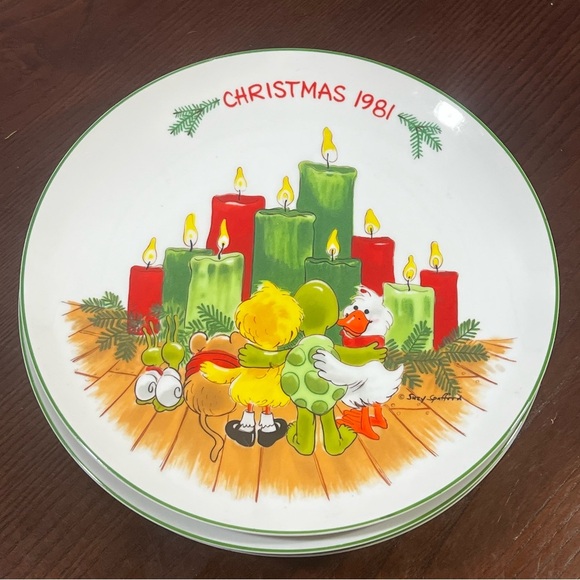 Enesco Other - Enesco x Suzy Spafford Suzy’s Zoo Christmas 1981 Porcelain Collectible Plates 5